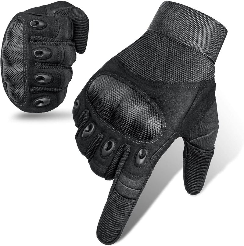 Cierto Motorcycle Gloves for Men and Women: Touch Screen Tactical Gloves with Full Finger Breathable Hard Knuckle & Adjustable Wrist for BMX ATV MTB Riding, Motocross, Road Racing, Cycling, Climbing - Image 1
